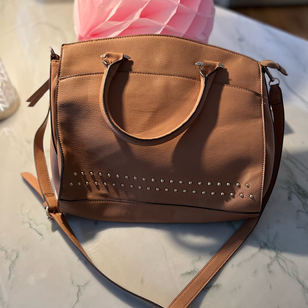 Jennifer Lopez Tan/brown Satchel/purse Studded